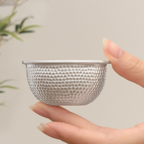 Handmade Pure Silver Teacup 50ml