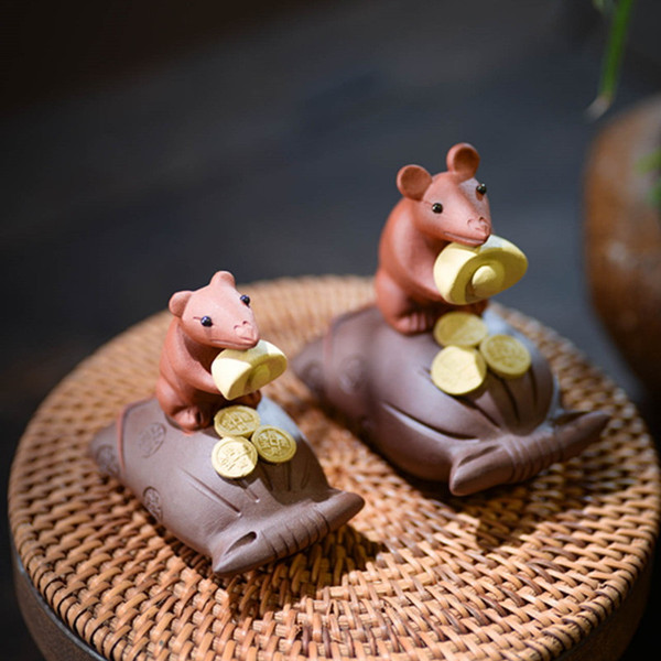 Handmade Yixing Zisha Clay Tea Pet Dai Dai Shu Qian