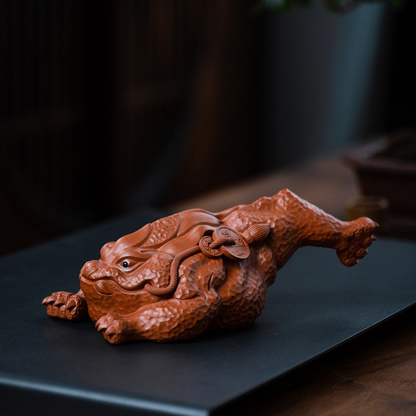 Handmade Yixing Zisha Clay Tea Pet Mi Cai Jin Chan