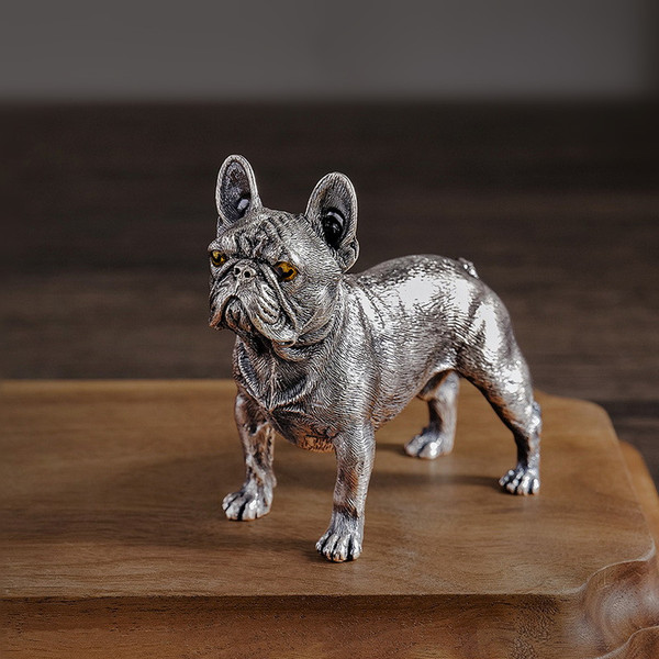 Bulldog Sterling Silver Tea Pet Table Decoration Ornament