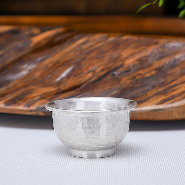 Handmade Pure Silver Teacup Yi Kou Bei 30ml
