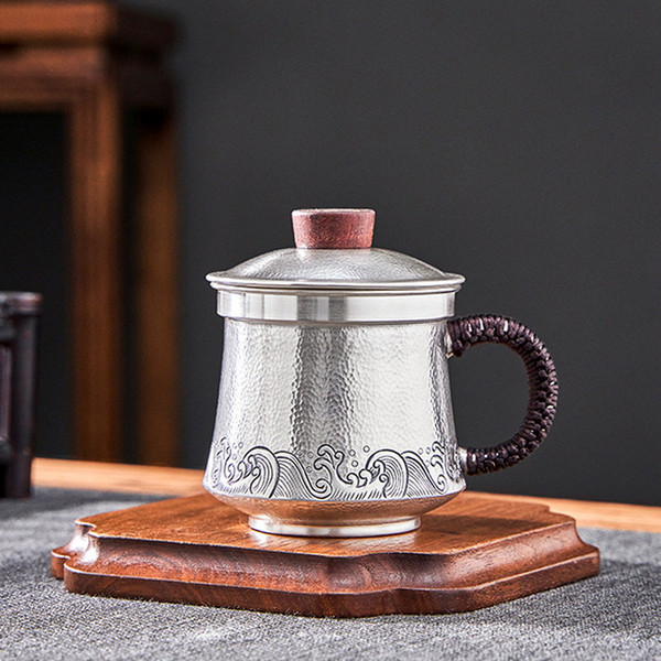 Handmade Pure Silver Tea Mug Xue Lang 320ml
