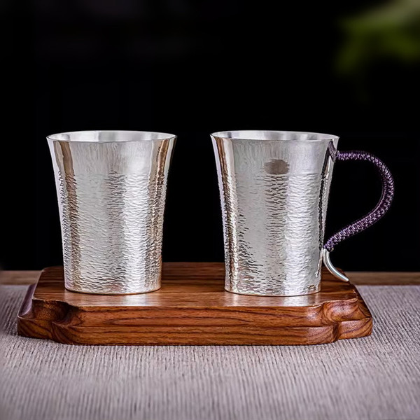 Handmade Pure Silver Tea Mug Xiao Man Yao 220ml