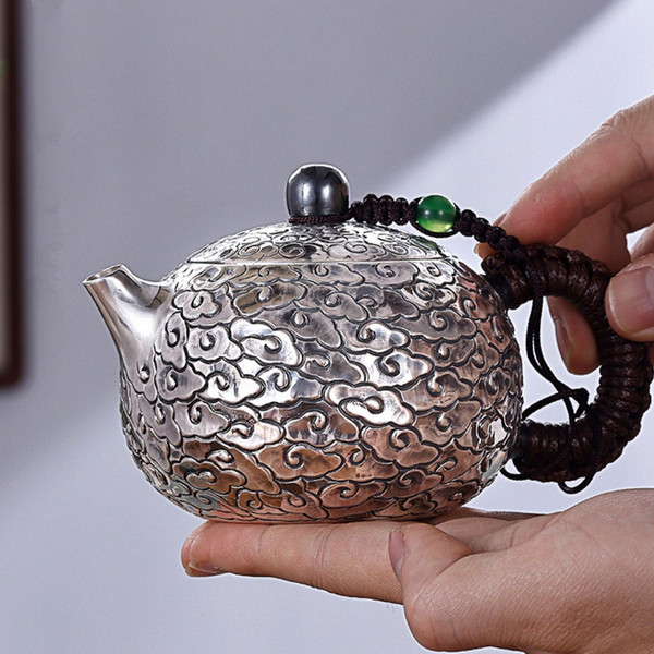 Handmade Pure Silver Teapot Xiang Yun Xi Shi 278ml