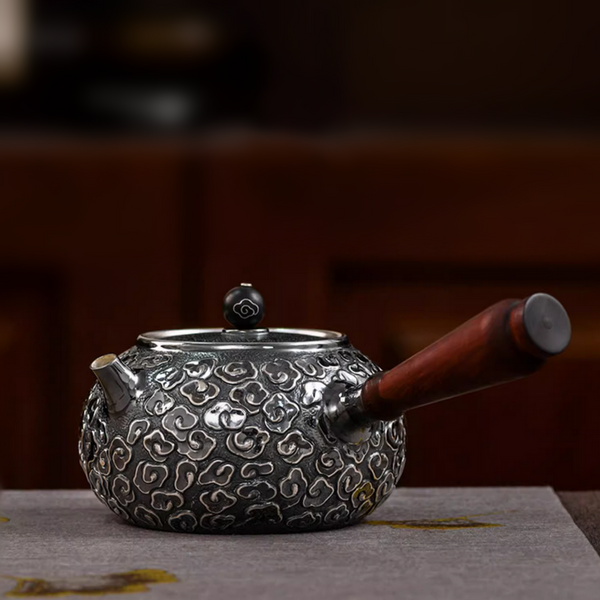 Handmade Pure Silver Teapot Xiang Yun Shi Piao 258ml