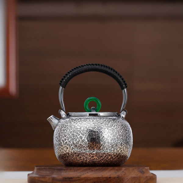 Handmade Pure Silver Teapot Ri Shi Ti Liang 268ml