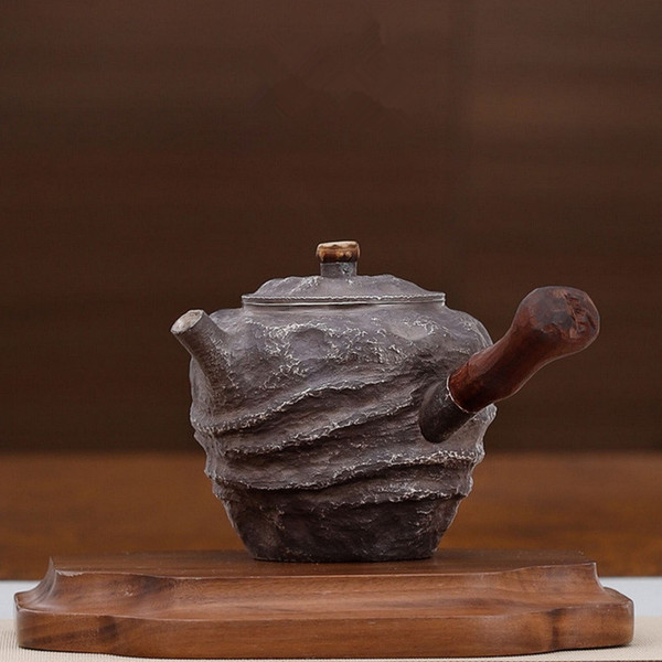 Handmade Pure Silver Teapot Ping Guo Ce Ba 168ml