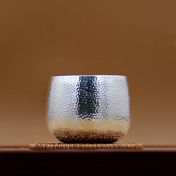 Handmade Pure Silver Teacup Chui Bo 138ml