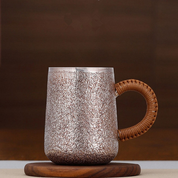 Handmade Pure Silver Tea Mug Yan Ji 210ml