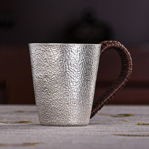 Handmade Pure Silver Tea Mug Chui Wen 158ml