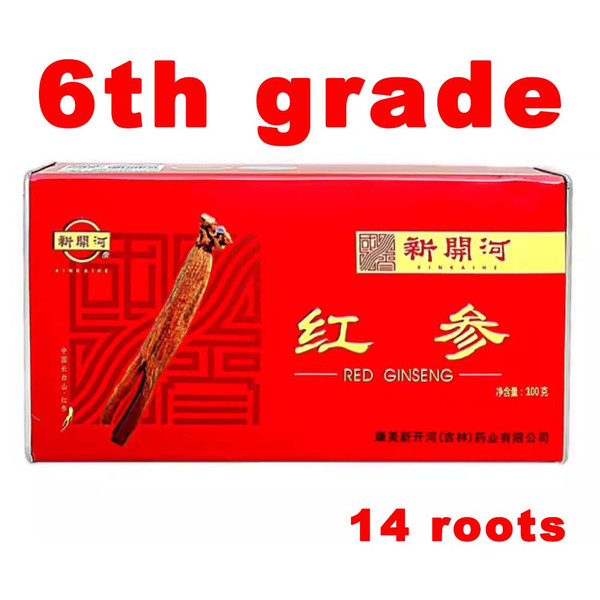 XINKAIHE Brand 6 Years Old Red Ginseng 6th Grade 14 Roots 100g