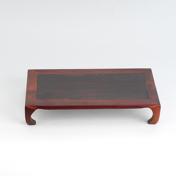 Handmade Wan Jiao Red Wood Carving Table Top Stand Display Base