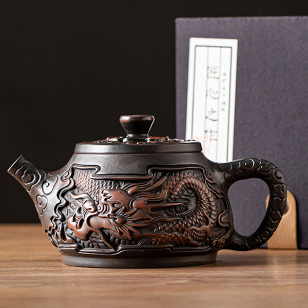 Long Feng Shi Piao Jian Shui Purple Pottery Teapot 285ml