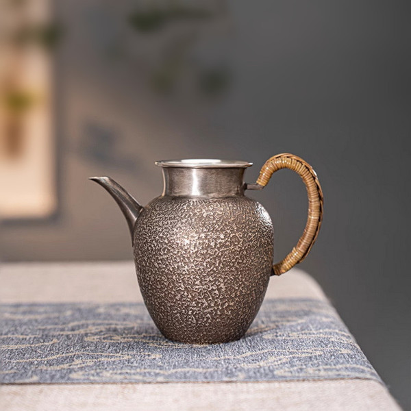 Handmade Pure Silver Fair Cup Of Tea Serving Pitcher Creamer Song Dai Gao Zhi 260ml