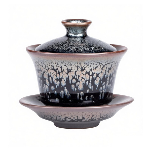 Jian ware Tenmoku Oil Spot Ceramic Gaiwan 150ml
