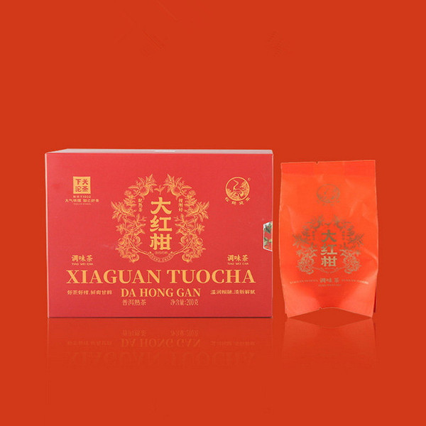 XIAGUAN Brand Da Hong Gan Chenpi Orange Pu'er Yunnan Pu-erh Tea Stuffed Tangerine Ripe 2023 200g