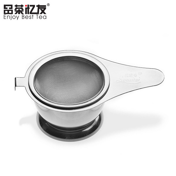 Lipin Stainless Steel Mesh Tea Strainer & Stand