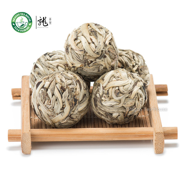 Ball-Shaped Bai Hao Yin Zhen Handmade Silver Needle Pearl White Tea