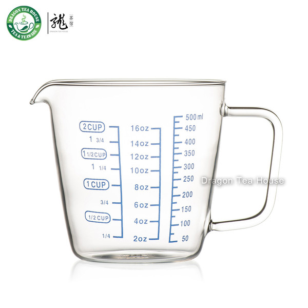 Lead-free Clear Glass Measuring Cup Three Scales 2-Cup 16oz 500ml