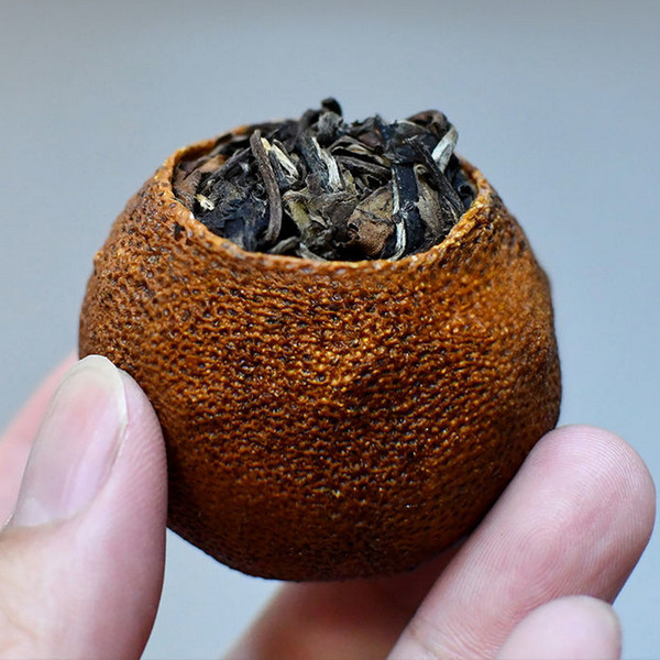 White Tea Stuffed Tangerine Orange Fuding Chenpi Bai Cha Aged Shou Mei