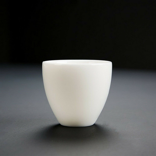 Mini White Fine Porcelain Tasting Teacups for GongFu Tea Ceremony 75ml x 4