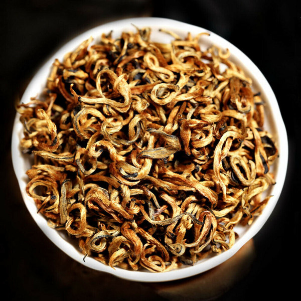 Supreme Organic Curly Yunnan Golden Buds First Flush Handmade Chinese Black Tea