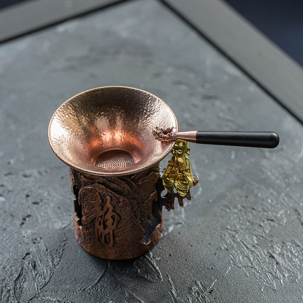 Goldfish Pure copper Gongfu Tea Strainer