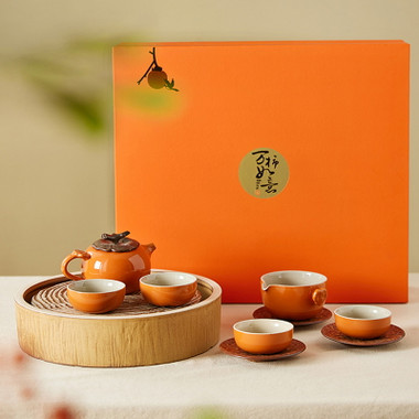 Shi Shi Ru Yi Ceramic Kungfu Tea Teapot And Teacup Set - Dragon