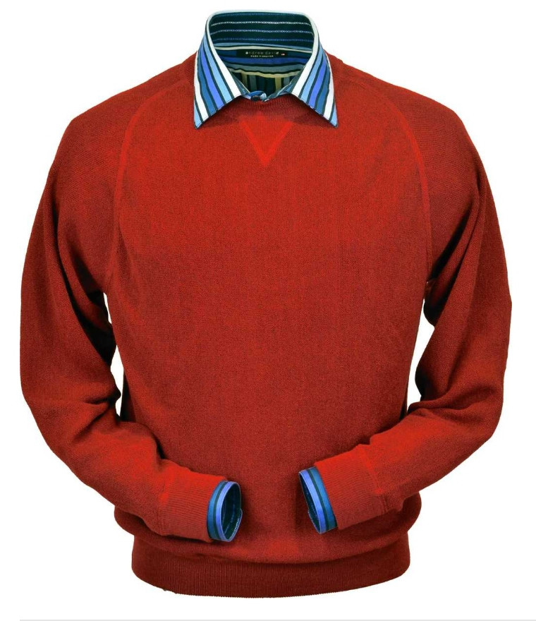 Peru Unlimited Baby Alpaca and Wool Sweatshirt Sweater Dark Red