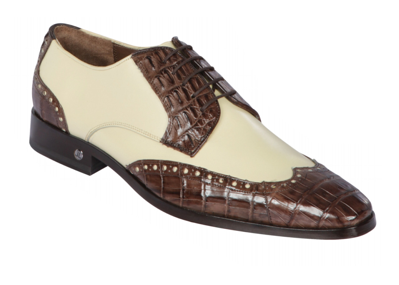 Lombardy Caiman Belly & Calfskin Wingtip Shoes main image 0