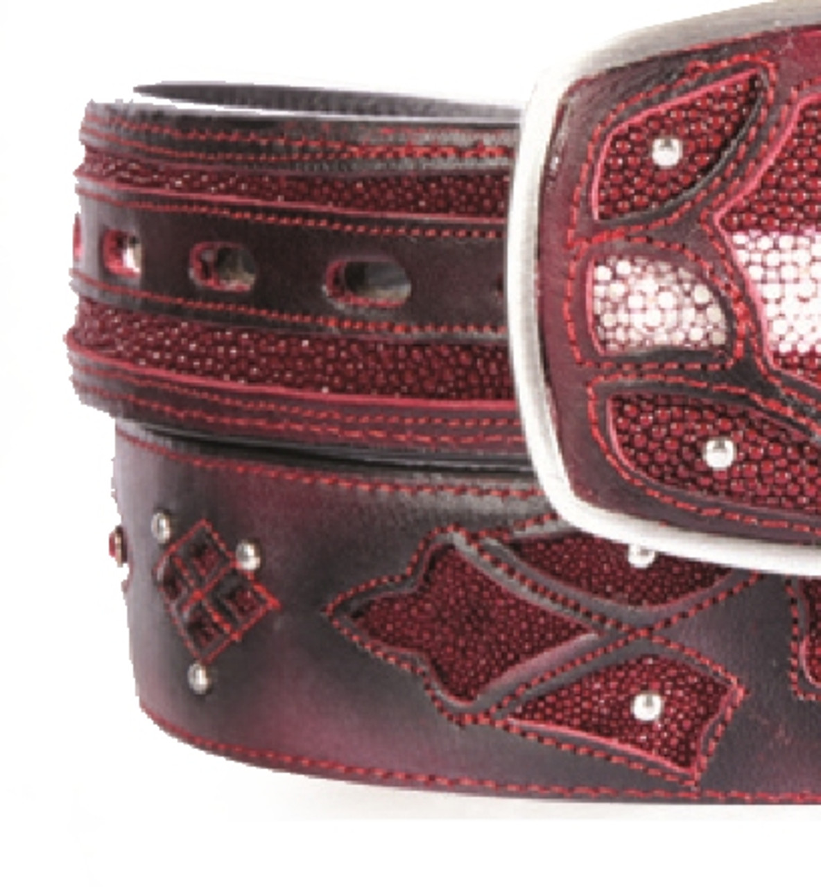 Red Flake VW Emblem Belt Buckle - Watts Kreations - Textile