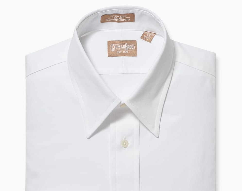 Gitman Bros. 100% Pinpoint 80x80 Oxford Cotton Dress Shirt ...