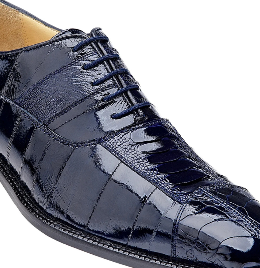 Belvedere Alexander - Navy Genuine Ostrich Leather Shoe main image 0