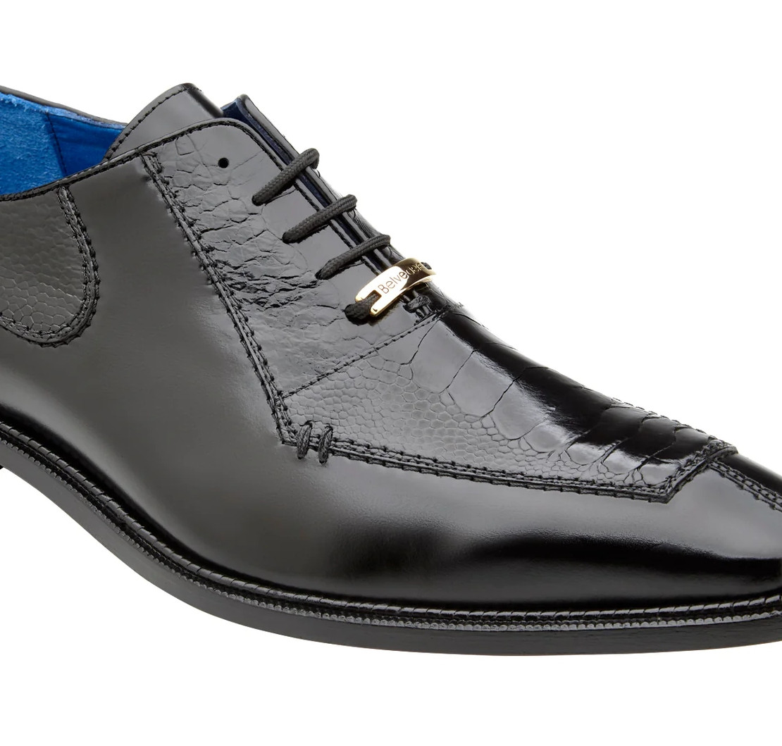 Belvedere Exotic Sneaker Mens Black Ostrich Leg Todd main image 1