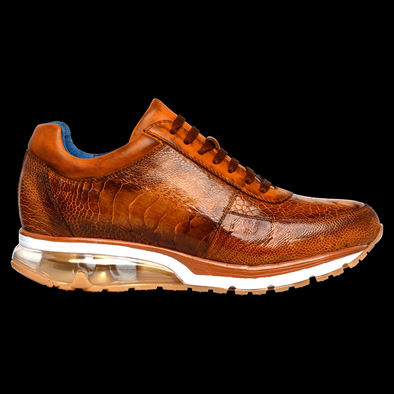 Belvedere Alex Ostrich Wingtip Dress Shoe – Cognac
