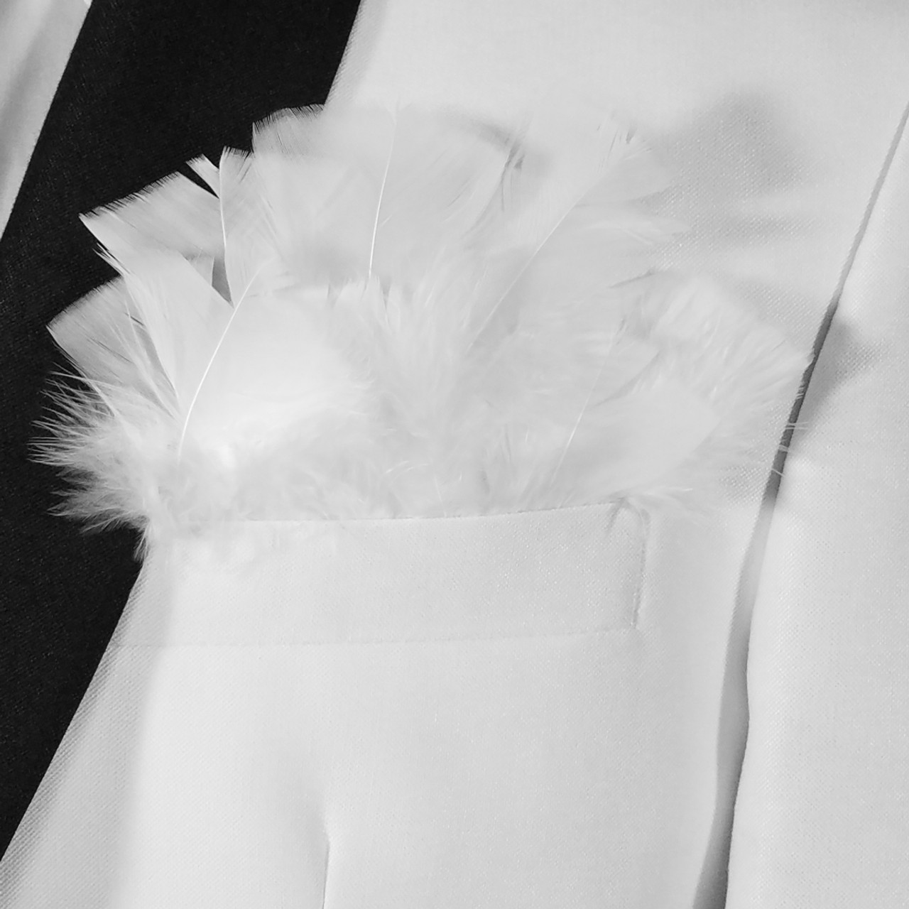 Genuine Feathers Pocket Square Insert