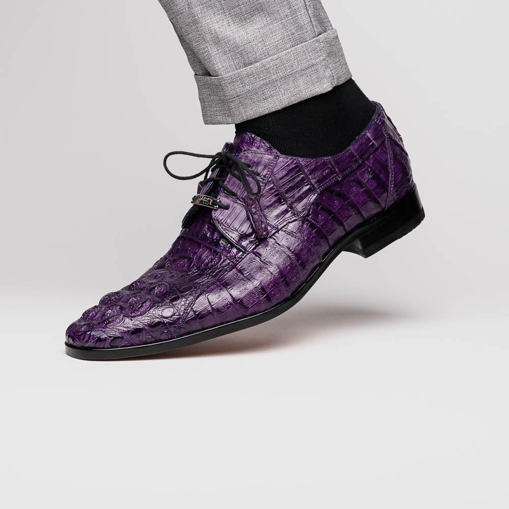 fitted lace wedding dress Sheriff Collection Purple Wholecut Alligator Dress Shoes 1505-2002 8.5 main image 0