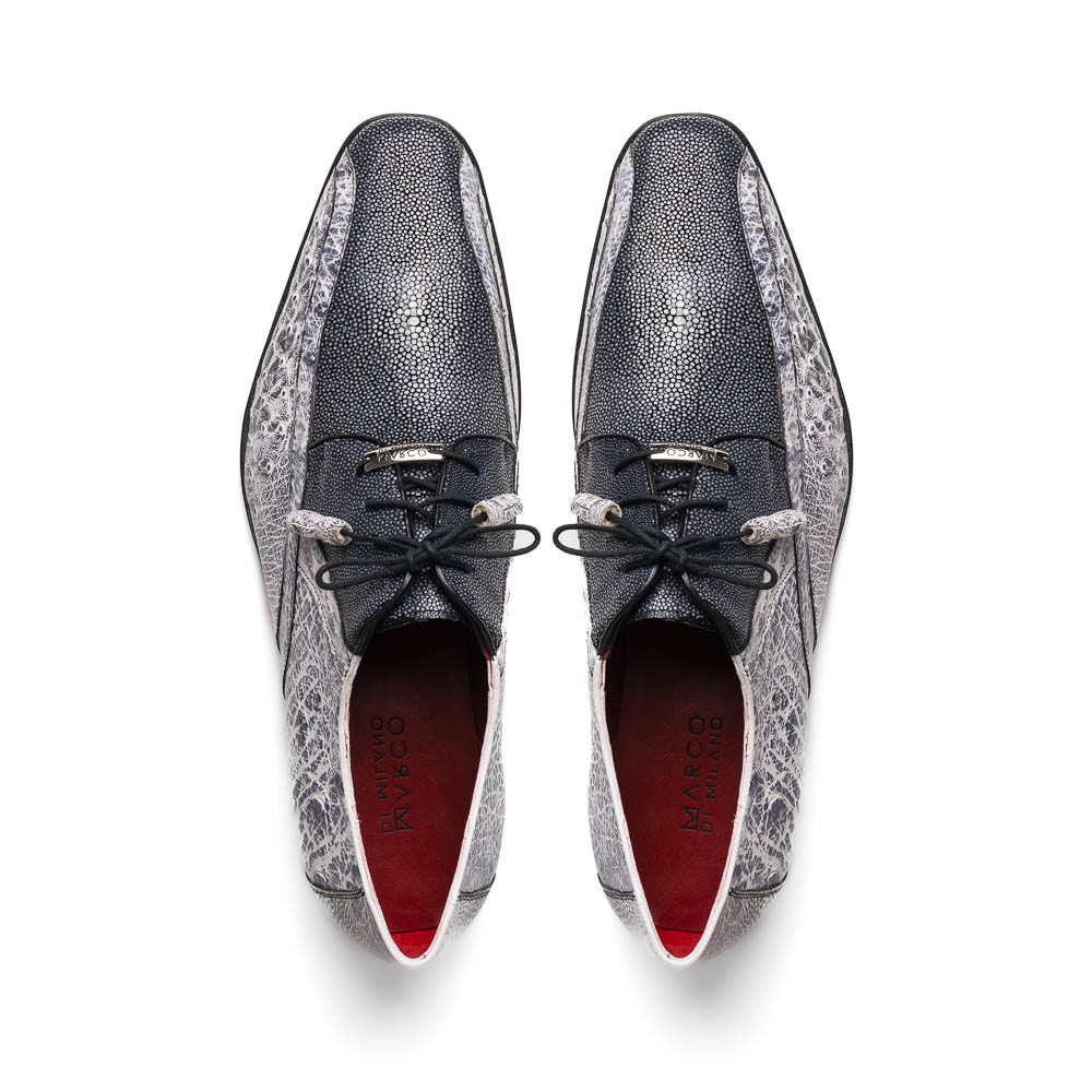 Marco di Milano Genuine Ostrich & Stingray Dress Tie Shoe