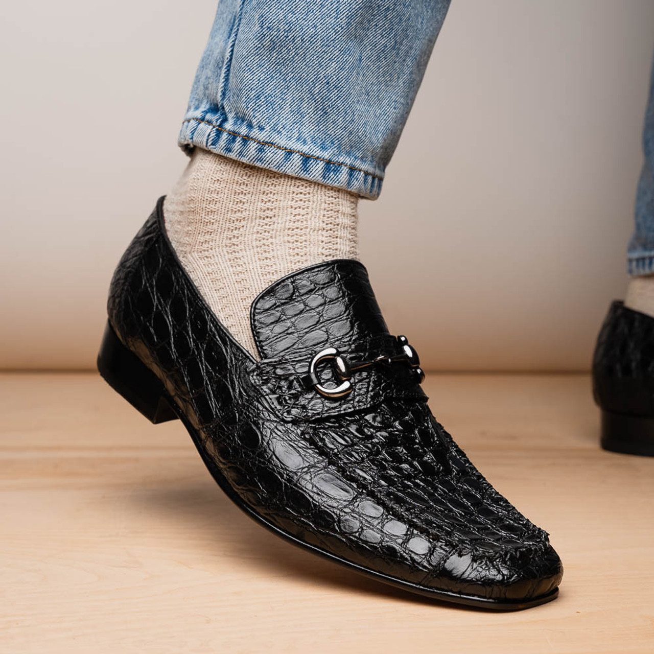 特売　最安値　cootie RAZA BIT LOAFER CROCODILE COOTIE / Raza Bit Loafer (Crocodile) -Black-