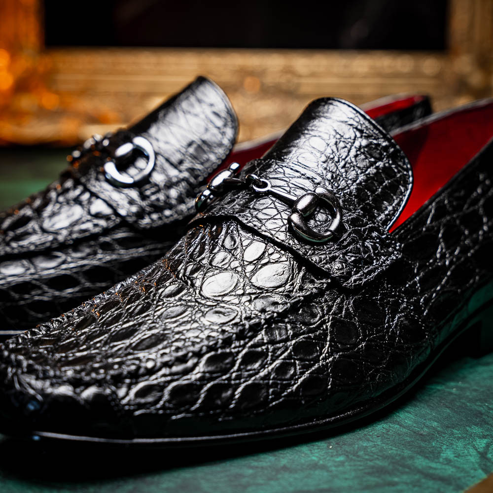 X David Widtown Vero Cuoi Beutiful Black Shoe Genuine Caiman, Crocodile & Lizard Vintage David Eden Exotic Black Crocodile and | Mercari main image 4