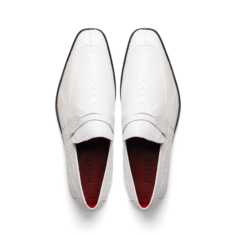 Ferrini Ostrich Patch Loafer - Straight 1.5 Inch