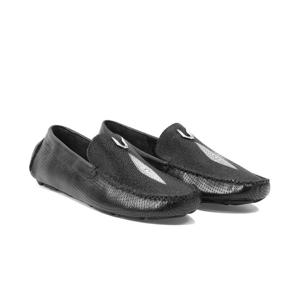 Leather Loafers Stingray Loafers Exotic Slip-on Shoes In Stingray 1