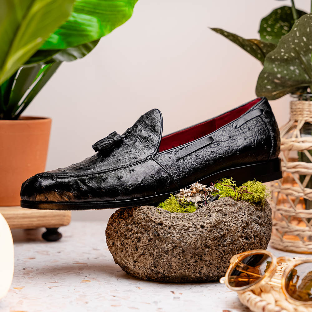 Marco di Milano Genuine Ostrich Quill Dress Tassel Loafer  display picture 1