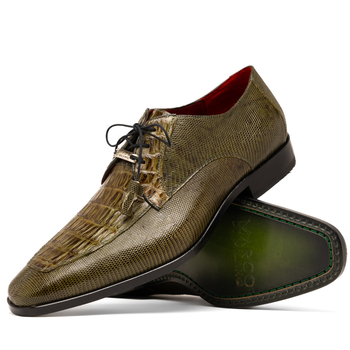 Marco di Milano Genuine Caiman Crocodile & Lizard Dress Shoe 