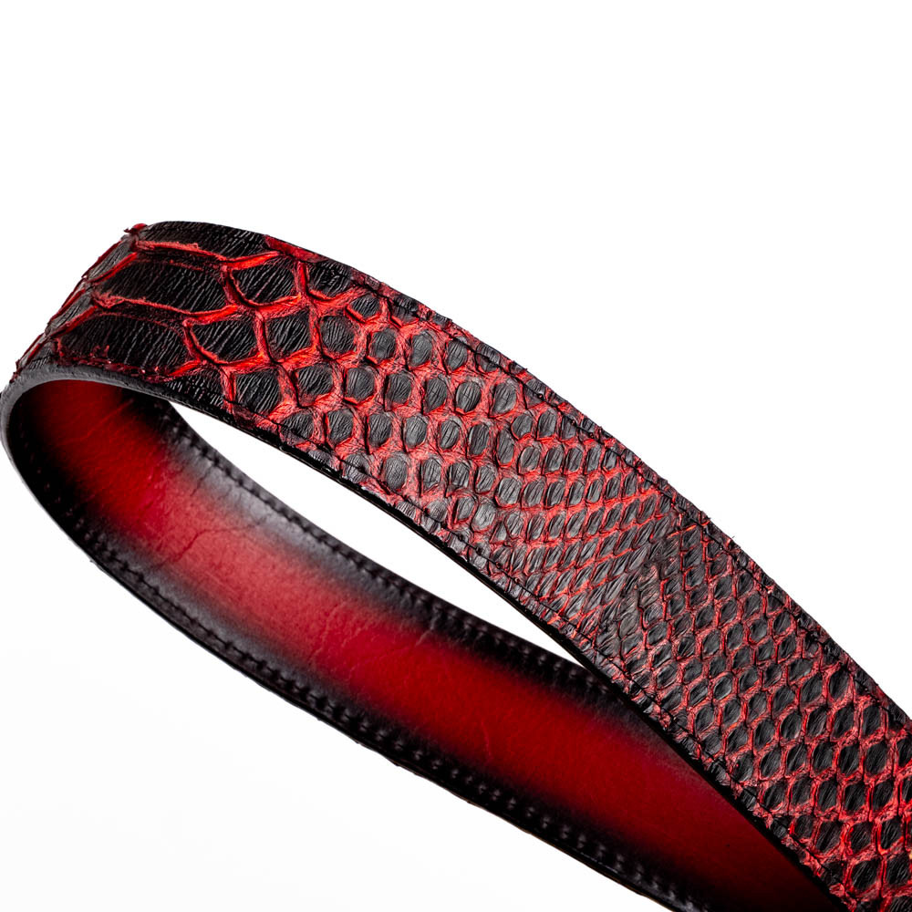 Marco di Milano Genuine Python Western Belt - Black Cherry
