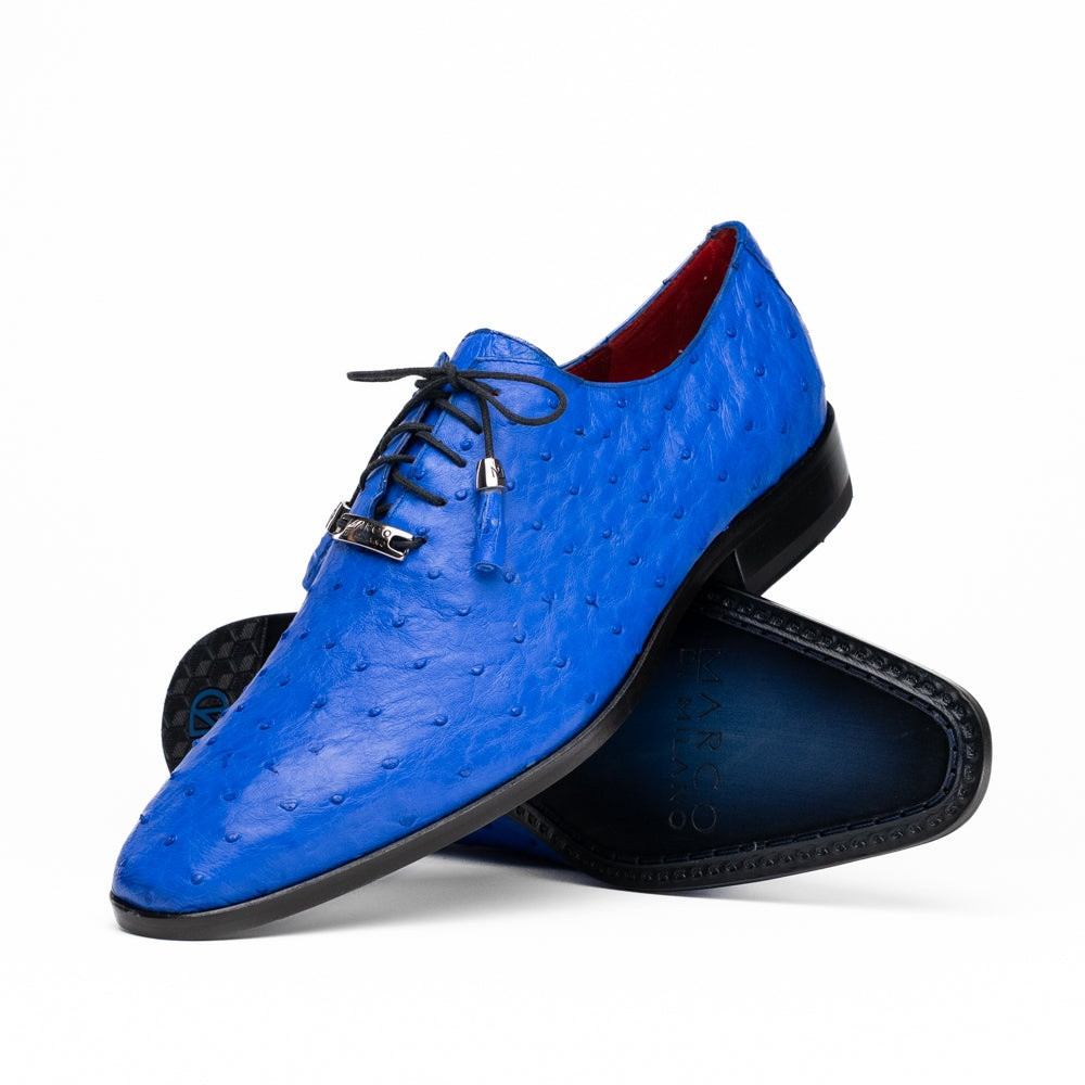 electric blue dress what shoes Marco di Milano Genuine Ostrich Quill Tie Shoe what color shoes to wear with royal blue dress for a wedding