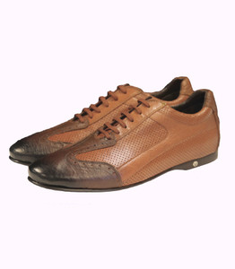 Vestigium Genuine Faded Tone Shark & Calf Weekend Sneaker Vestigium Genuine Faded Tone Shark & Calf Weekend Sneaker