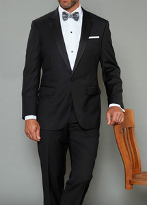 Baroni Couture 1-Button Super 150's Wool Notch Lapel Tuxedo Baroni Couture 1-Button Super 150's Wool Notch Lapel Tuxedo