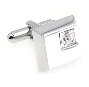 Diamond Petite Square Crystal Cufflinks (V-CF-C5753C) Diamond Petite Square Crystal Cufflinks (V-CF-C5753C)