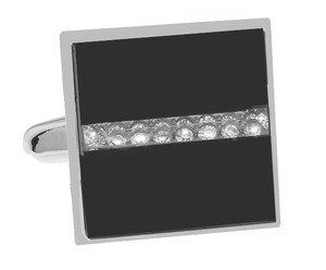 Glass Encased Swarovski® Crystal Cufflinks (V-CF-63272) Glass Encased Swarovski® Crystal Cufflinks (V-CF-63272)